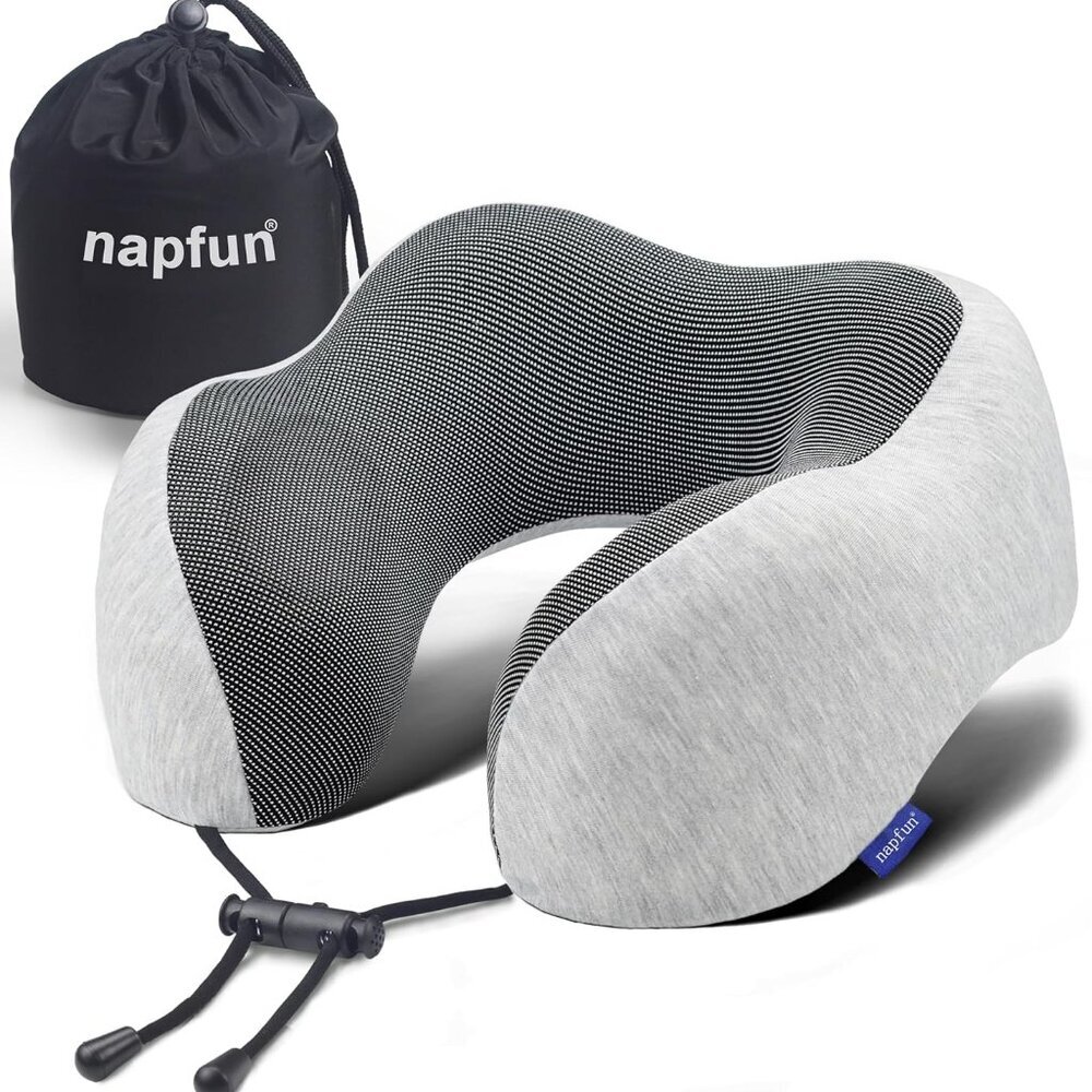 Neck Pillow for Traveling, Upgraded Travel Neck Pillow for Airplane 100% Pure Me